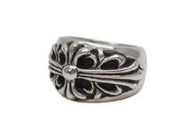 Load image into Gallery viewer, CHROME HEARTS クロムハーツ FLORAL CROSS フローラルクロス リング 指輪 重量約14.9g サイズ11.5号 スターリングシルバー 美品 中古 4b013060
