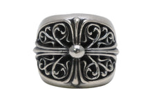 Load image into Gallery viewer, CHROME HEARTS クロムハーツ CLASSIC OVAL クラシック オーバルクロスリング 指輪 重量約44.0g サイズ21号 シルバー925 美品 中古 4b013059