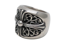 Load image into Gallery viewer, CHROME HEARTS クロムハーツ CLASSIC OVAL クラシック オーバルクロスリング 指輪 重量約44.0g サイズ21号 シルバー925 美品 中古 4b013059