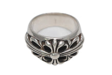 Load image into Gallery viewer, CHROME HEARTS クロムハーツ FLORAL CROSS フローラルクロス リング 指輪 重量約14.6g サイズ16号 スターリングシルバー 美品 中古 4b013061