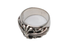 Load image into Gallery viewer, CHROME HEARTS クロムハーツ FLORAL CROSS フローラルクロス リング 指輪 重量約14.6g サイズ16号 スターリングシルバー 美品 中古 4b013061