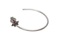 CHROME HEARTS クロムハーツ HOOP W/CUT STAR スターフープピアス 重量約2.2g 98/925刻印 シルバ−925 片耳用 美品 中古 4b013162