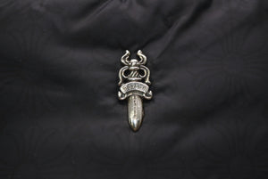 CHROME HEARTS クロムハーツ バケットハット サイズM 58.5cm ダガー装飾 ナイロン CHプラス総柄 ブラック 美品 中古 4b013157