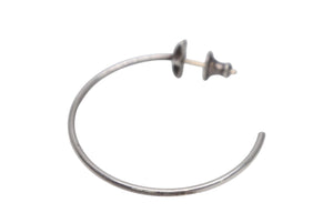 CHROME HEARTS クロムハーツ HOOP W/CUT STAR スターフープピアス 重量約2.2g 98/925刻印 シルバ−925 片耳用 美品 中古 4b013162