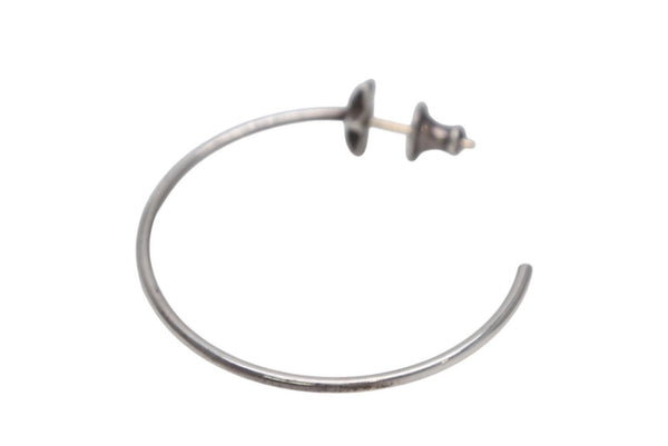 CHROME HEARTS クロムハーツ HOOP W/CUT STAR スターフープピアス 重量約2.2g 98/925刻印 シルバ−925 片耳用 美品 中古 4b013162