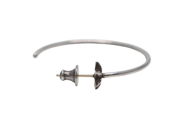 CHROME HEARTS クロムハーツ HOOP W/CUT STAR スターフープピアス 重量約2.2g 98/925刻印 シルバ−925 片耳用 美品 中古 4b013162