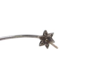 CHROME HEARTS クロムハーツ HOOP W/CUT STAR スターフープピアス 重量約2.2g 98/925刻印 シルバ−925 片耳用 美品 中古 4b013162