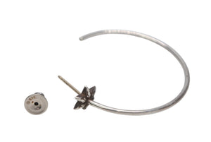 CHROME HEARTS クロムハーツ HOOP W/CUT STAR スターフープピアス 重量約2.2g 98/925刻印 シルバ−925 片耳用 美品 中古 4b013162