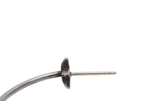 CHROME HEARTS クロムハーツ HOOP W/CUT STAR スターフープピアス 重量約2.2g 98/925刻印 シルバ−925 片耳用 美品 中古 4b013162