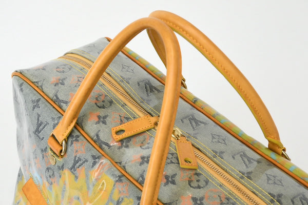 LOUIS VUITTON ルイヴィトン ウィークエンダーGM ハンドバッグ M95735 モノグラム パルプ PVC レザー 美品 中古 4b013082