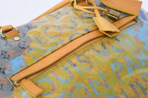 LOUIS VUITTON ルイヴィトン ウィークエンダーGM ハンドバッグ M95735 モノグラム パルプ PVC レザー 美品 中古 4b013082