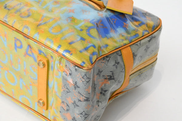 LOUIS VUITTON ルイヴィトン ウィークエンダーGM ハンドバッグ M95735 モノグラム パルプ PVC レザー 美品 中古 4b013082