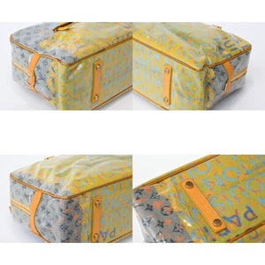 LOUIS VUITTON ルイヴィトン ウィークエンダーGM ハンドバッグ M95735 モノグラム パルプ PVC レザー 美品 中古 4b013082