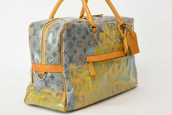 LOUIS VUITTON ルイヴィトン ウィークエンダーGM ハンドバッグ M95735 モノグラム パルプ PVC レザー 美品 中古 4b013082