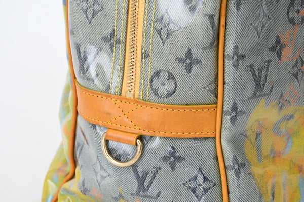 LOUIS VUITTON ルイヴィトン ウィークエンダーGM ハンドバッグ M95735 モノグラム パルプ PVC レザー 美品 中古 4b013082