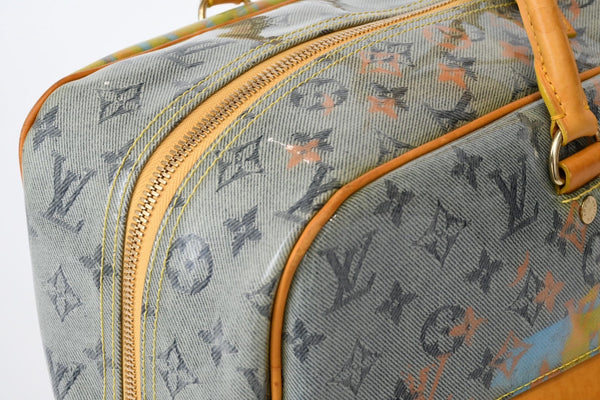 LOUIS VUITTON ルイヴィトン ウィークエンダーGM ハンドバッグ M95735 モノグラム パルプ PVC レザー 美品 中古 4b013082
