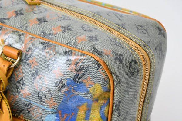 LOUIS VUITTON ルイヴィトン ウィークエンダーGM ハンドバッグ M95735 モノグラム パルプ PVC レザー 美品 中古 4b013082