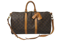 画像をギャラリービューアに読み込む, LOUIS VUITTON ルイヴィトン モノグラム キーポル45 ボストンバッグ M41428 PVC ヌメ革 ブラウン ゴールド金具 美品 中古 4b001313