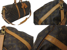 画像をギャラリービューアに読み込む, LOUIS VUITTON ルイヴィトン モノグラム キーポル45 ボストンバッグ M41428 PVC ヌメ革 ブラウン ゴールド金具 美品 中古 4b001313