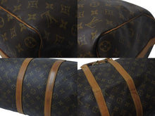 画像をギャラリービューアに読み込む, LOUIS VUITTON ルイヴィトン モノグラム キーポル45 ボストンバッグ M41428 PVC ヌメ革 ブラウン ゴールド金具 美品 中古 4b001313