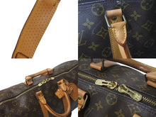 画像をギャラリービューアに読み込む, LOUIS VUITTON ルイヴィトン モノグラム キーポル45 ボストンバッグ M41428 PVC ヌメ革 ブラウン ゴールド金具 美品 中古 4b001313
