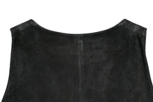 Load image into Gallery viewer, CHROME HEARTS クロムハーツ 2B SUEDE VEST スエードレザー ベスト サイズS クロスボールボタン ブラック 美品 中古 4b013149