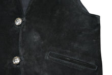 Load image into Gallery viewer, CHROME HEARTS クロムハーツ 2B SUEDE VEST スエードレザー ベスト サイズS クロスボールボタン ブラック 美品 中古 4b013149