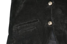 Load image into Gallery viewer, CHROME HEARTS クロムハーツ 2B SUEDE VEST スエードレザー ベスト サイズS クロスボールボタン ブラック 美品 中古 4b013149