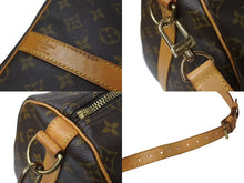 画像をギャラリービューアに読み込む, LOUIS VUITTON ルイヴィトン キーポル55 ボストンバッグ M41424 モノグラム PVCコーティングキャンバス ヌメ革 ブラウン 美品 中古 4b001314