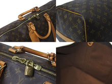画像をギャラリービューアに読み込む, LOUIS VUITTON ルイヴィトン キーポル55 ボストンバッグ M41424 モノグラム PVCコーティングキャンバス ヌメ革 ブラウン 美品 中古 4b001314