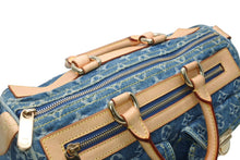 Load image into Gallery viewer, 極美品 LOUISVUITTON ルイヴィトン ネオスピーディ ハンドバッグ M95019 モノグラム デニム インディゴブルー ゴールド金具 中古 4b013168