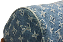 Load image into Gallery viewer, 極美品 LOUISVUITTON ルイヴィトン ネオスピーディ ハンドバッグ M95019 モノグラム デニム インディゴブルー ゴールド金具 中古 4b013168