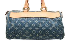 Load image into Gallery viewer, 極美品 LOUISVUITTON ルイヴィトン ネオスピーディ ハンドバッグ M95019 モノグラム デニム インディゴブルー ゴールド金具 中古 4b013168