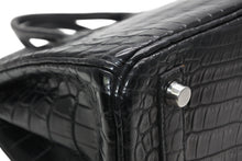 Load image into Gallery viewer, HERMES エルメス ハンドバッグ □N刻印 バーキン25 ニロティカスマット ブラック シルバー金具 美品 中古4b013171