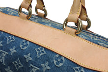 Load image into Gallery viewer, 極美品 LOUISVUITTON ルイヴィトン ネオスピーディ ハンドバッグ M95019 モノグラム デニム インディゴブルー ゴールド金具 中古 4b013168