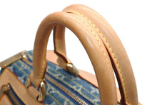Load image into Gallery viewer, 極美品 LOUISVUITTON ルイヴィトン ネオスピーディ ハンドバッグ M95019 モノグラム デニム インディゴブルー ゴールド金具 中古 4b013168