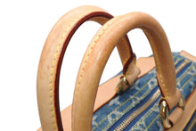 Load image into Gallery viewer, 極美品 LOUISVUITTON ルイヴィトン ネオスピーディ ハンドバッグ M95019 モノグラム デニム インディゴブルー ゴールド金具 中古 4b013168