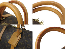 画像をギャラリービューアに読み込む, LOUIS VUITTON ルイヴィトン キーポル50 ボストンバッグ M41426 モノグラムキャンバス ブラウン ゴールド金具 美品 中古 4b001315