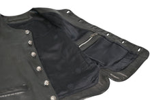 Load image into Gallery viewer, 極美品 CHROME HEARTS クロムハーツ 8B L LNG BCK 8クロスボールボタン レザーベスト サイズS ブラック 中古 4b013150