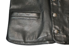 Load image into Gallery viewer, 極美品 CHROME HEARTS クロムハーツ 8B L LNG BCK 8クロスボールボタン レザーベスト サイズS ブラック 中古 4b013150