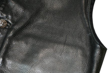 Load image into Gallery viewer, 極美品 CHROME HEARTS クロムハーツ 8B L LNG BCK 8クロスボールボタン レザーベスト サイズS ブラック 中古 4b013150