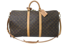 画像をギャラリービューアに読み込む, LOUIS VUITTON ルイヴィトン キーポル55 ボストンバッグ M41424 モノグラム PVCコーティングキャンバス ヌメ革 ブラウン 美品 中古 4b001316