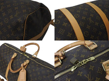 画像をギャラリービューアに読み込む, LOUIS VUITTON ルイヴィトン キーポル55 ボストンバッグ M41424 モノグラム PVCコーティングキャンバス ヌメ革 ブラウン 美品 中古 4b001316