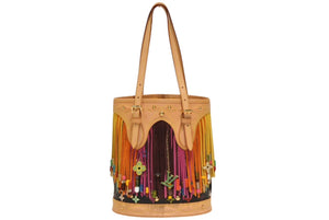 新品同様 LOUIS VUITTON ルイヴィトン フラーンジュ バケット ハンドバッグ M40110 モノグラム マルチカラー 中古 4b013166