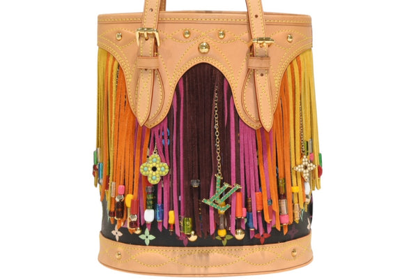 新品同様 LOUIS VUITTON ルイヴィトン フラーンジュ バケット ハンドバッグ M40110 モノグラム マルチカラー 中古 4b013166