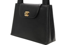 Load image into Gallery viewer, 極美品 CHANEL シャネル ラウンドトップハンドル ハンドバッグ 5番台 ココマーク キャビアスキン ブラック ゴールド金具 中古 4b013172