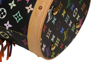 新品同様 LOUIS VUITTON ルイヴィトン フラーンジュ バケット ハンドバッグ M40110 モノグラム マルチカラー 中古 4b013166