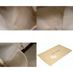 極美品 LOUIS VUITTON ルイヴィトン ガリエラPM ダミエ アズール ハンドバッグ ホワイト N55215 PVC レザー 中古 4b011554