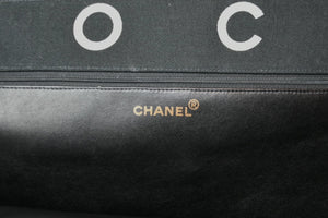 極美品 CHANEL シャネル ハンドバッグ キルティング ハンドバック 1996年製 ブラック ホワイト コットンキャンバス ゴールド金具 中古 4b013006