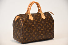 Load image into Gallery viewer, 極美品 LOUIS VUITTON ルイヴィトン スピーディ30 ハンドバッグ M41526 モノグラム レザー PVC ブラウン 旧型 中古 4b013221